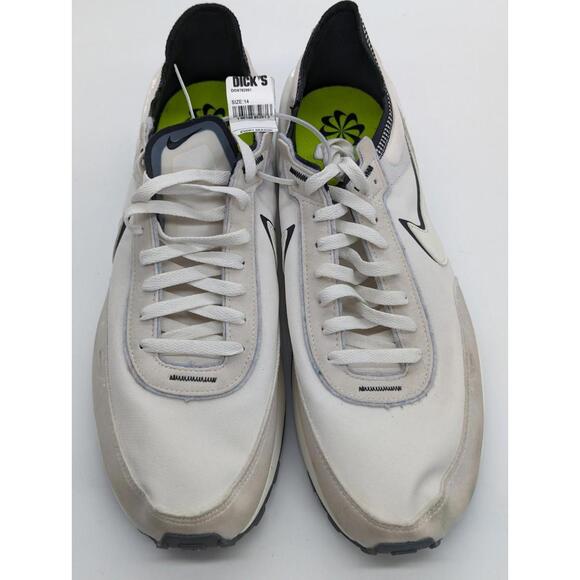 Nike Waffle One SE Phantom Black Men's Size 14 - Cocunut Sail Off-White Defects